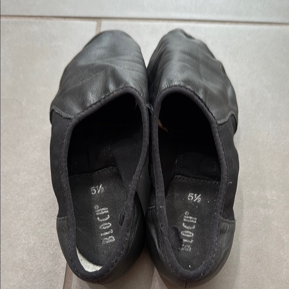 Bloch Ladies Spark Leather & Neoprene Jazz Shoes - Picture 3 of 4